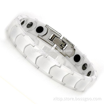 2017 New arrival white ceramic energy bracelet with germanium power